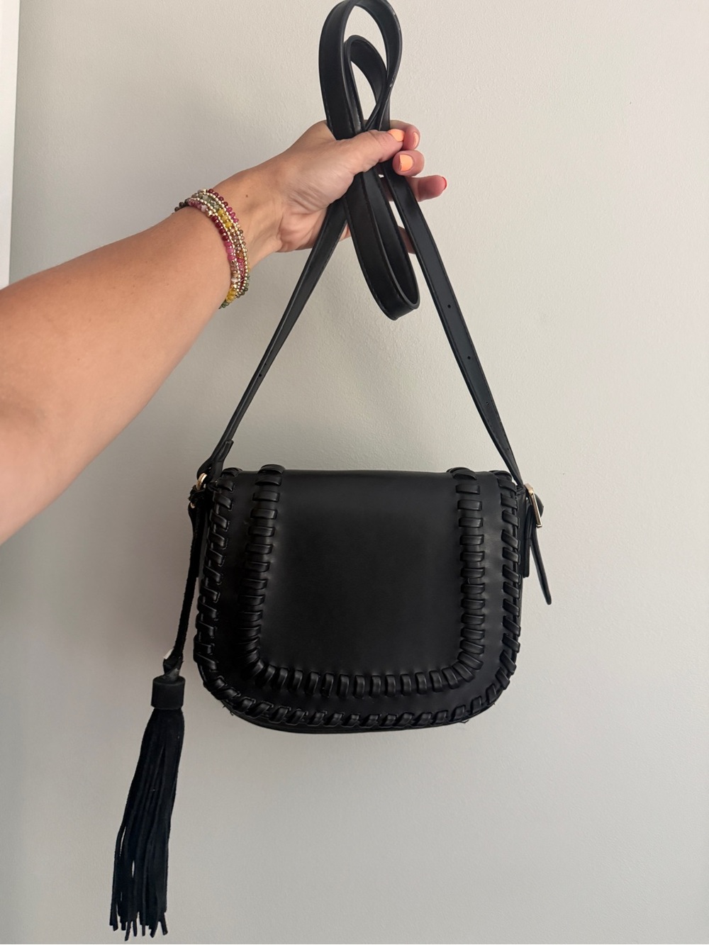 Lionel Whipstitch Leather Crossbody